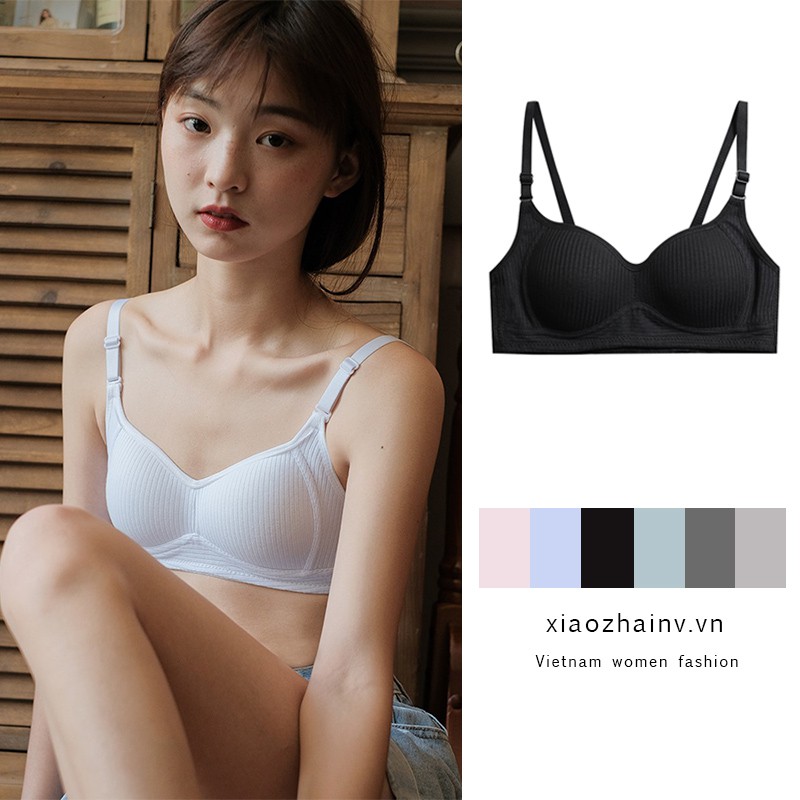 Xiaozhainv Áo ngực không gọng thép hỗ trợ tạo khe ngực gợi cảm thời trang Hàn Quốc dành cho bạn gái