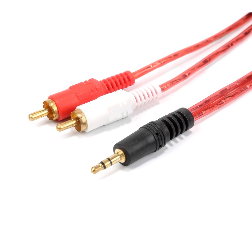 Dây cáp âm thanh chuyển đổi giắc cắm 3.5mm sang 2 RCA 1.5m/ 3m/ 5m/ 10m dành cho điện thoại tai nghe
