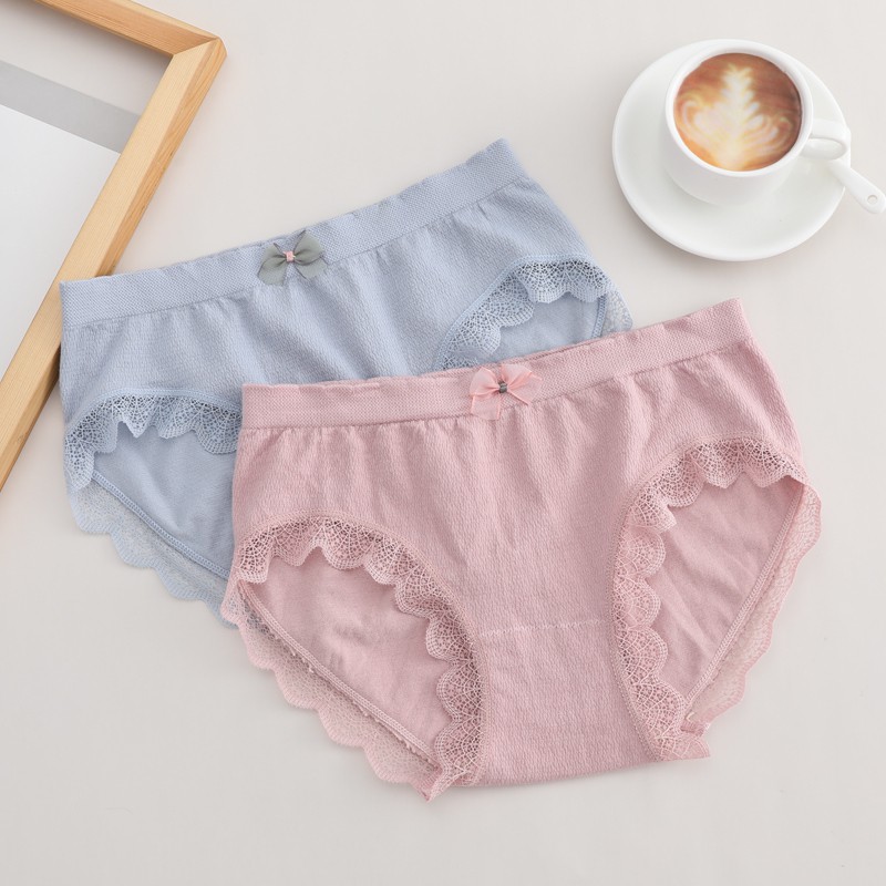 Lovely Sexy Bow Lace Cotton Underwear For Women | WebRaoVat - webraovat.net.vn