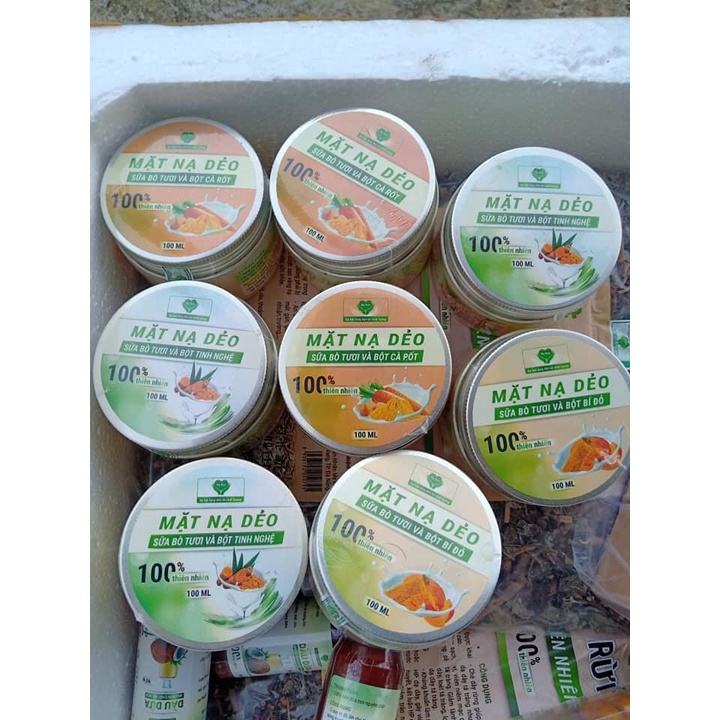 Mạt Nạ Dẻo Sữa Bò Tươi Mix Bột Thiên Nhiên Mẹ Ken