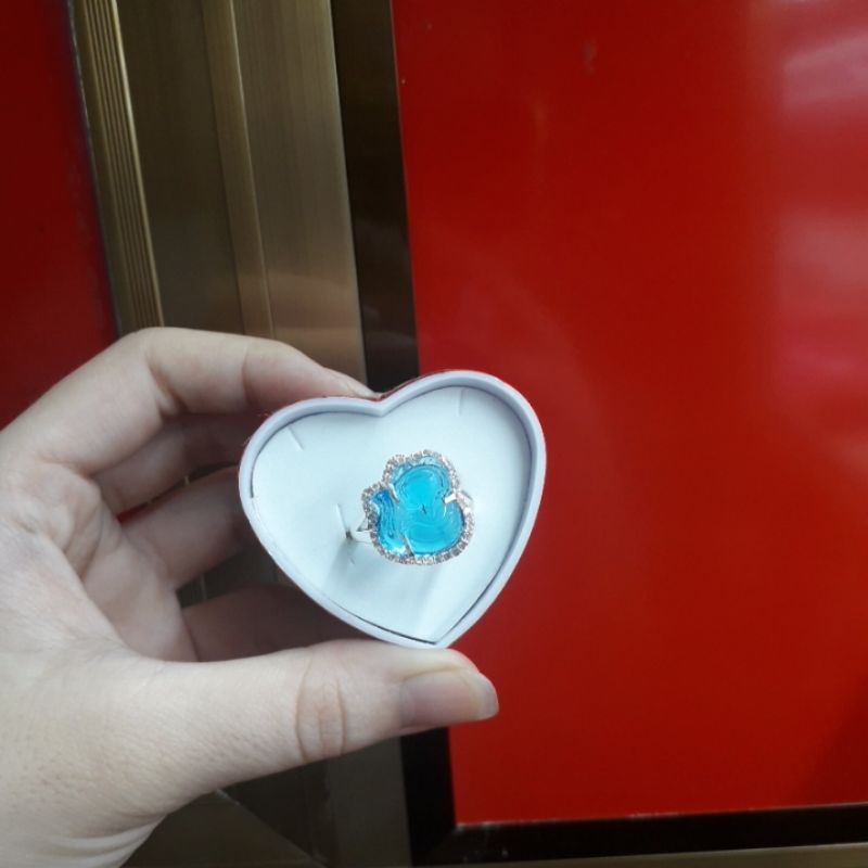 Nhẫn hồ ly đá xanh 🌼YN JEWELRY