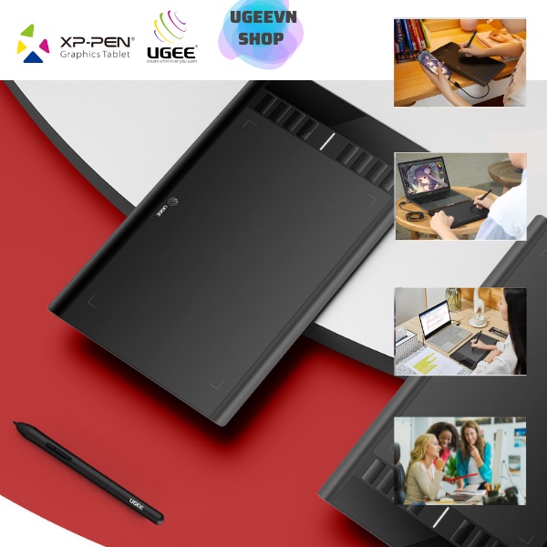 Bảng Vẽ Điện Tử UGEE M708 (XP-Pen Star 03 v2) 12inch Lực Nhấn 8192 Bút Stylus Không Sạc Chính Hãng (Quà tặng)