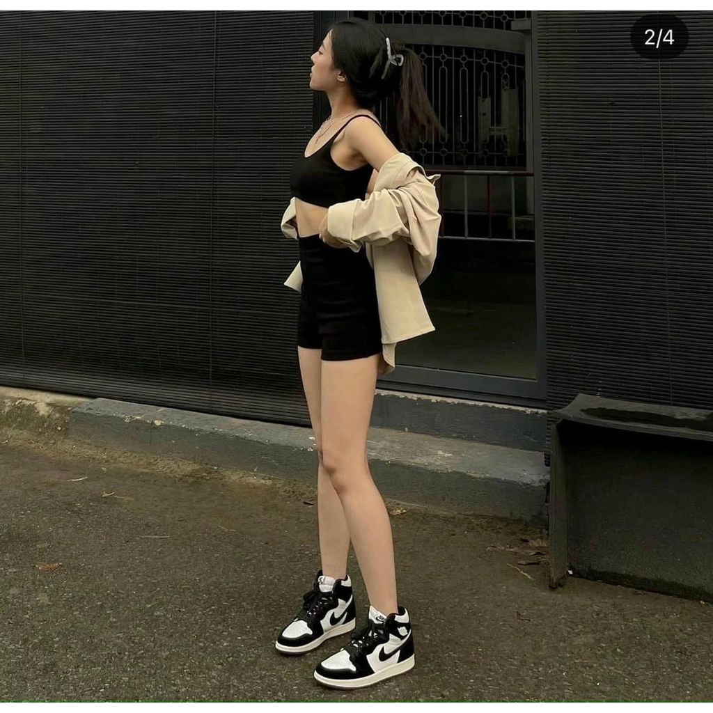 Giày Jordan cổ cao đen trắng, JD1 panda Cao Cổ dễ phối đồ chuẩn SC | BigBuy360 - bigbuy360.vn