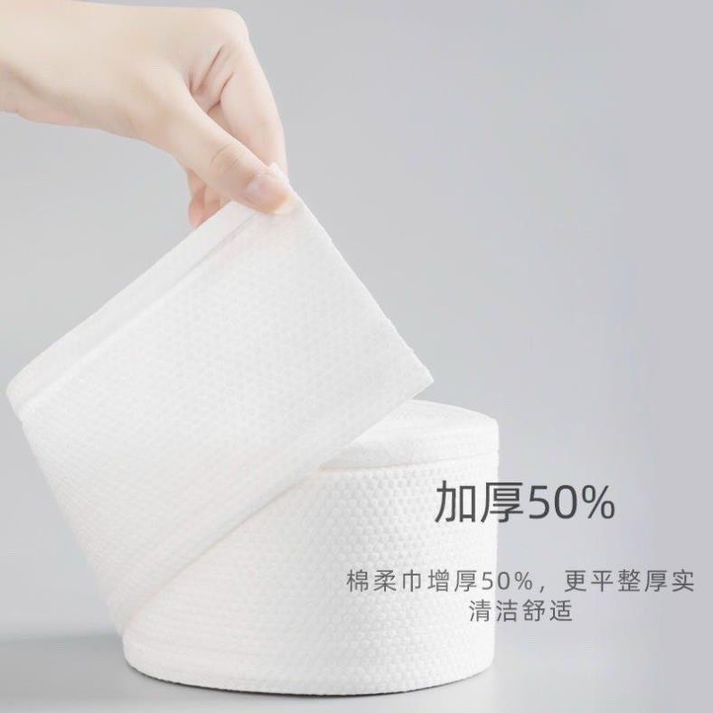 BÔNG TẨY TRANG-Khăn lau mặt khô tẩy trang đa năng YAGOONA cotton cao cấp YGN01 ( khăn tẩy trang túi hồng )-SH,MĐ