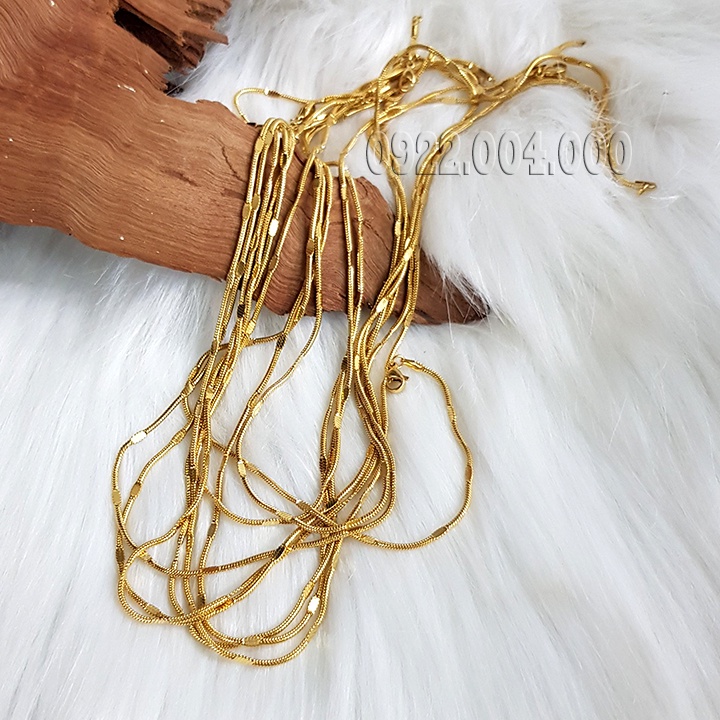 Dây chuyền trụ tròn dập khúc mạ vàng DZ1806