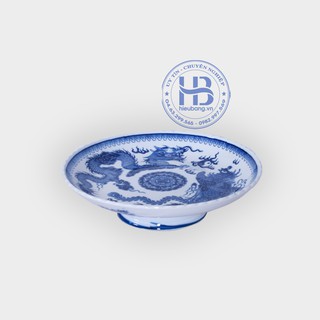 Mâm bồng bát tràng Xanh 18cm, 20cm, 22cm, 24cm, 26cm, 28cm, 30cm
