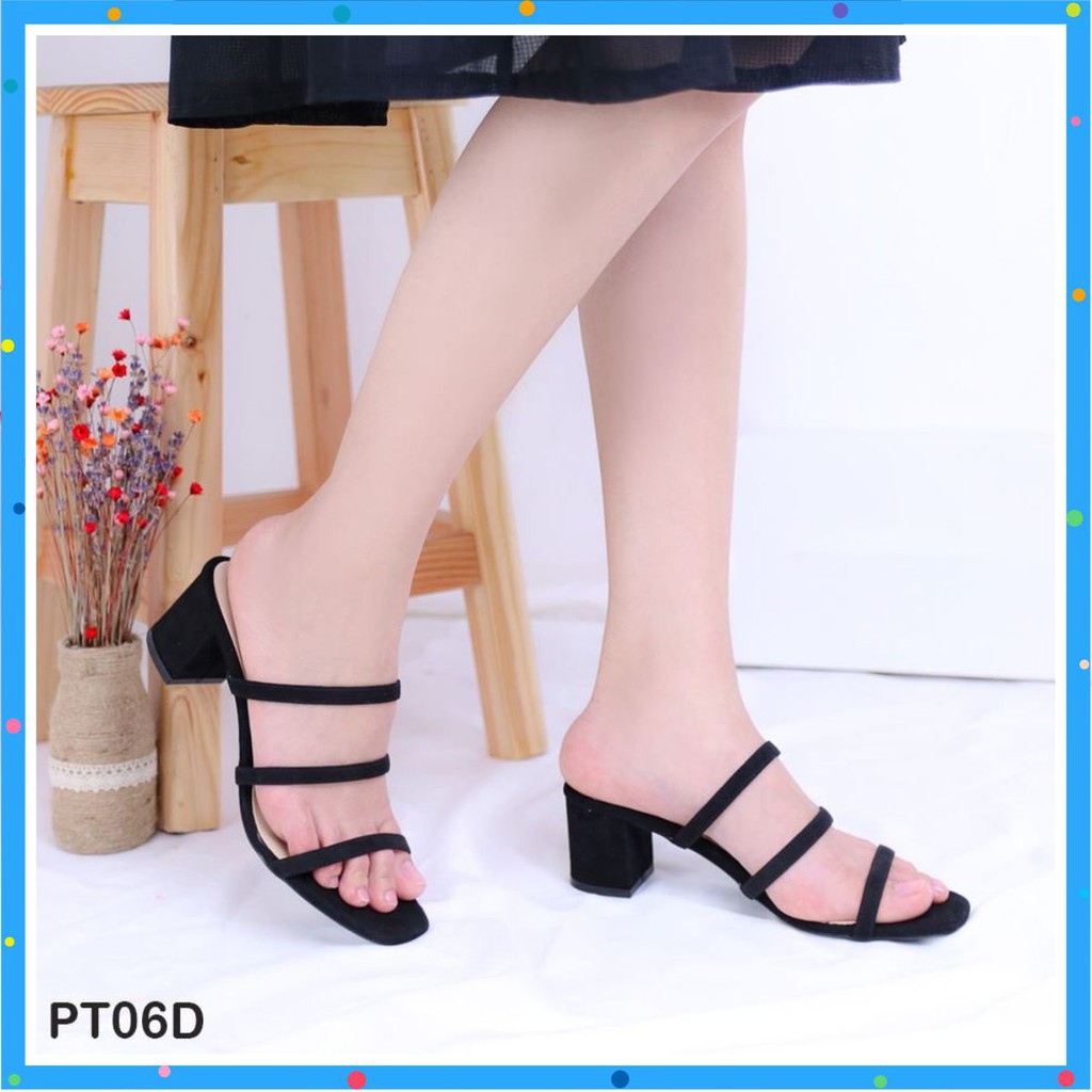 Cao gót sansan 5 phân 3 dây cực tôn dáng mã LC_G3
