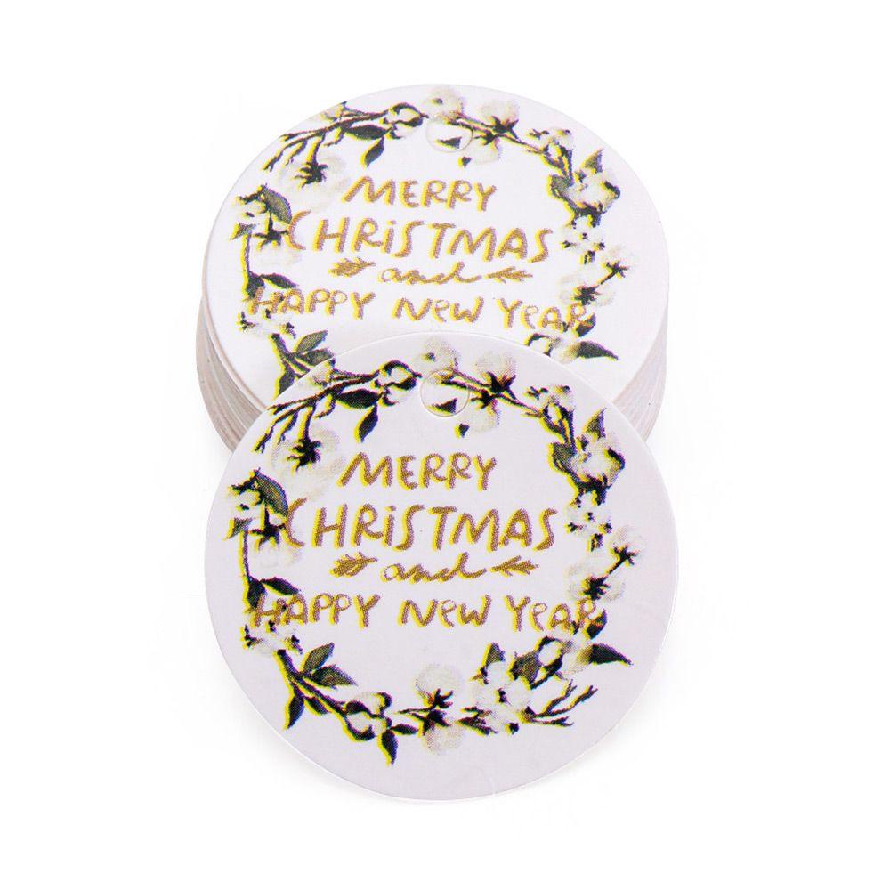 Set 100 Thẻ Giấy Hình Ông Già Noel Trang Trí Giáng Sinh