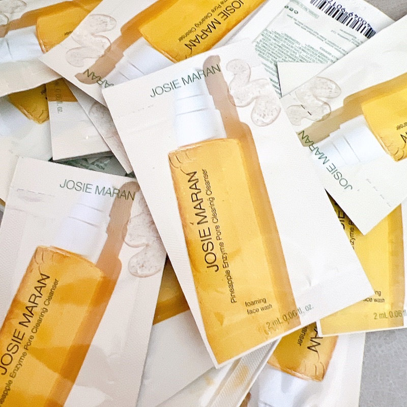 Sample Sữa Rửa Mặt Kiêm Tẩy Da Chết Josie Maran Pineapple Enzyme Pore Clearing Cleanser 2ml