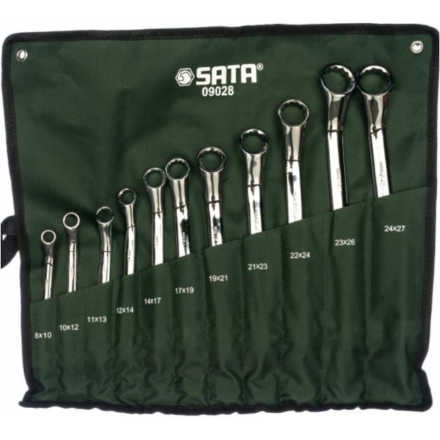 Bộ cờ lê hai đầu vòng 11 chi tiết (hệ mét) SATA