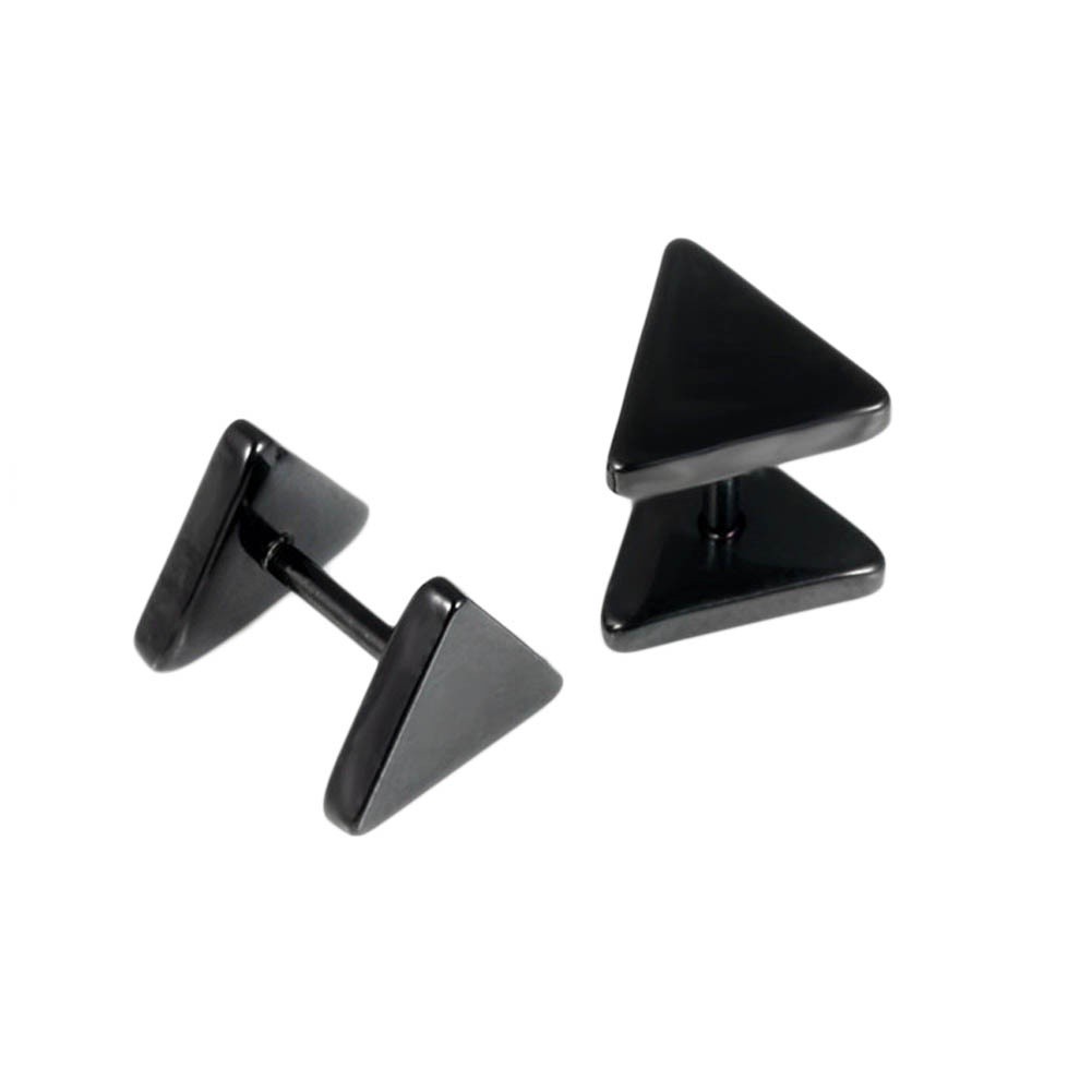 1pc khuyên tai thép titan hình tam giác với nhiều kích cỡ khác nhau đầy cá tính