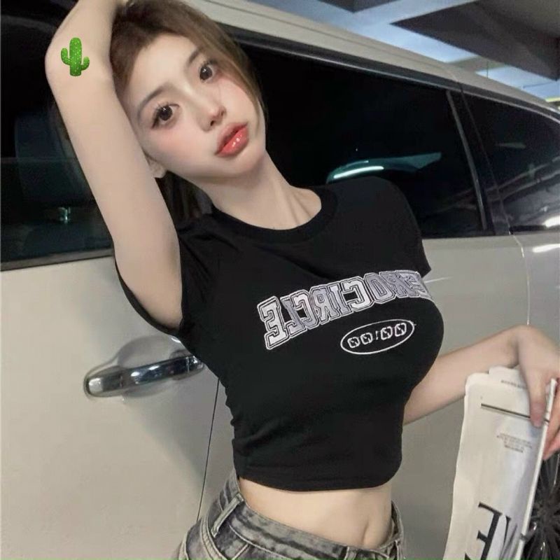 Áo thun CROPTOP in chữ zero PC🤩