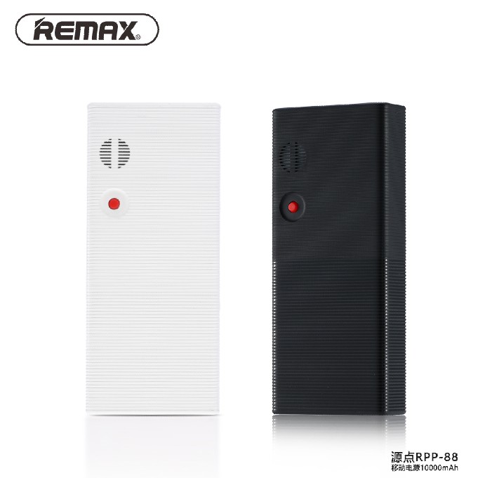 Pin dự phòng Remax RPP-88 10.000mAh Trắng/Đen- Bảo hành 1 đổi 1