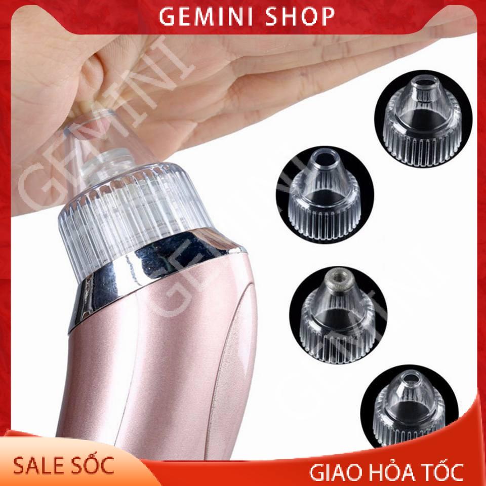 MÁY HÚT MỤN 8001 cầm tay CAO CẤP 5 lực hút mạnh nhiều đầu hút GEMINI SHOP