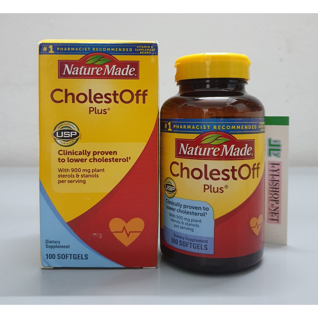 viên giảm cholesterol trong máu Nature Made Cholestoff hộp 100 viên và hộp 120 viên từ mỹ Cholest Off Plus