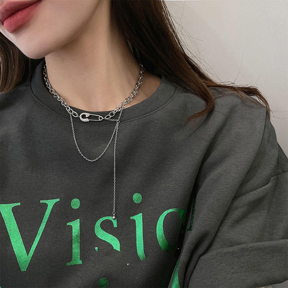 Vòng cổ Hợp Kim Kẽm Mặt Hình Học Thời Trang Cho Nữ|Vòng cổ Hai Lớp Thời Trang Dành Cho Nữ