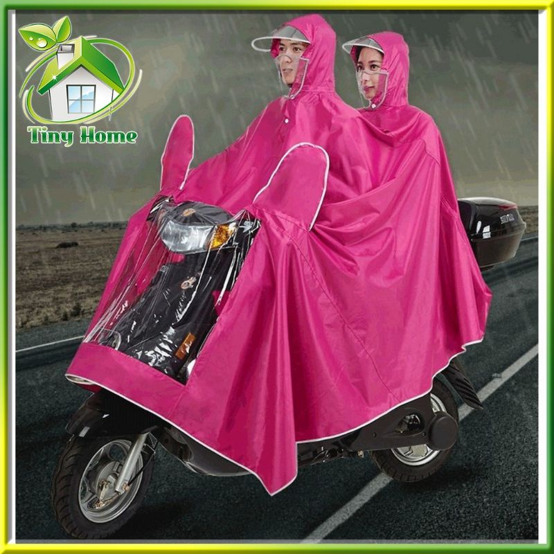 Áo Mưa Phản Quang Có Kính Che Mặt 1 Đầu 2 Đầu Chất Liệu Dày Dặn - Chống Thấm Tốt
