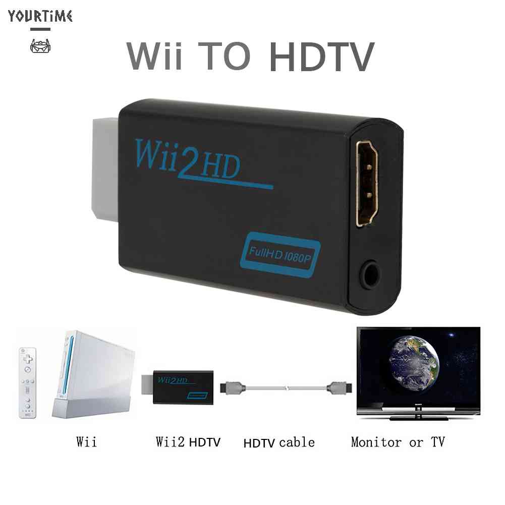 Bộ ChuyểN ĐổI Âm Thanh 3.5mm Full HD 1080P Wii 2 Wii Sang HDMI