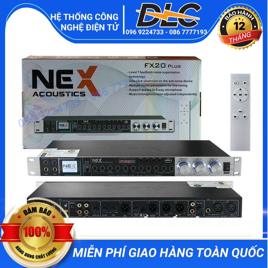 ( HÀNG CHÍNH HÃNG ) Vang Cơ NEX Acoustic FX20 PLUS Chống Hú - Vang Cơ Bluetooth NEX FX20 Plus