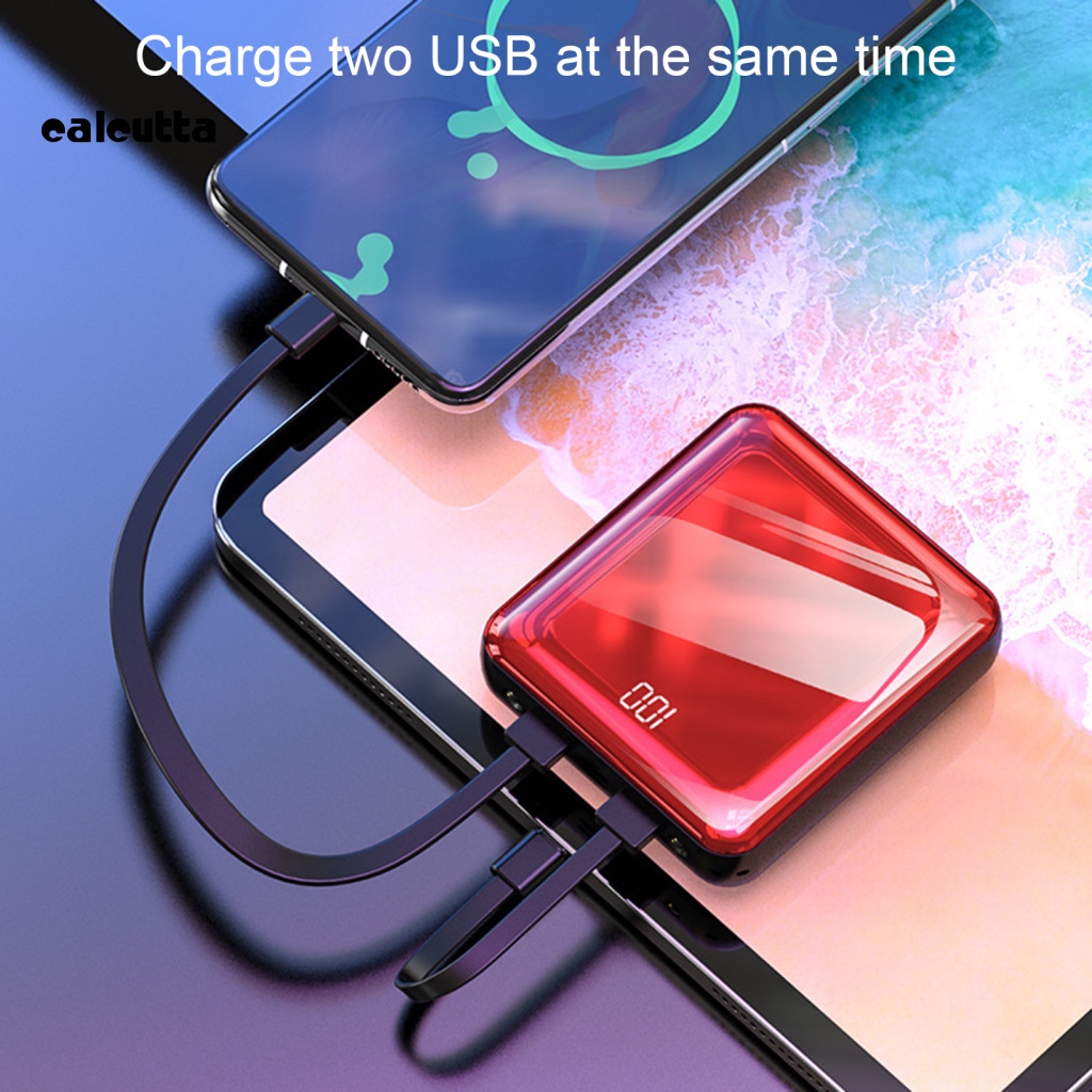 Pin Sạc Dự Phòng Hai Cổng USB Mini Có Đèn LED