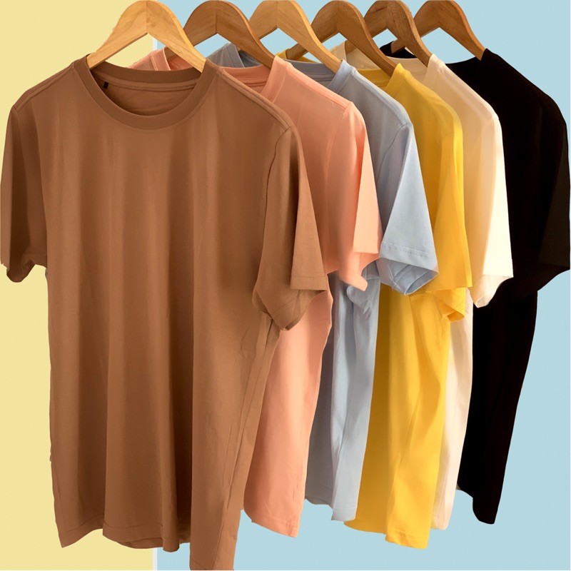 Áo thun cổ tròn cotton 100% trơn ArtisQ Nam Nữ | BigBuy360 - bigbuy360.vn