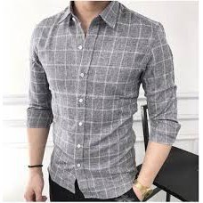 Áo Sơ Mi Nam Cổ Tàu Vải Đũi Dài Tay Màu Xám Tiêu SMT01 | BigBuy360 - bigbuy360.vn