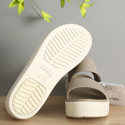 dép sandalHOTRENDdép sandal đế cao quai trắng DPSD78UI tặng thêm 1 túi vải đựng sandal