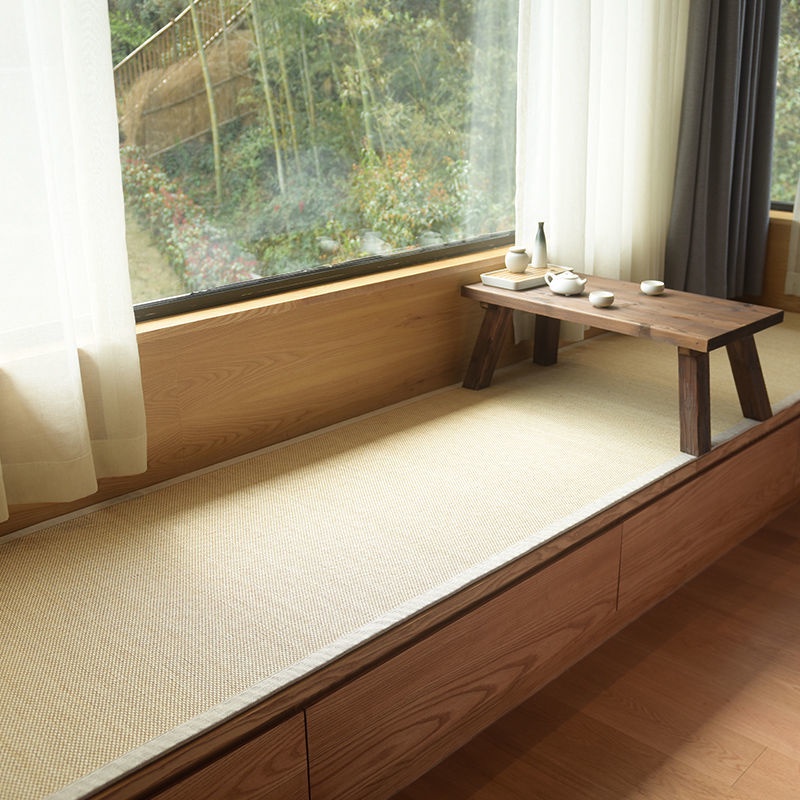 Chiếu điều hoà 、Phong cách Nhật Bản dệt tre phòng khách  trải sàn tatami 、Thảm mây đan cao cấp