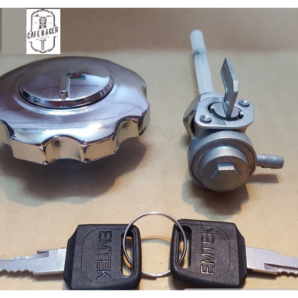BỘ NẮP KHÓA BÌNH XĂNG MỘC ĐỘ GÒ NHỎ CHO XE MÁY ĐỘ CLASSIC. CAFE RACER