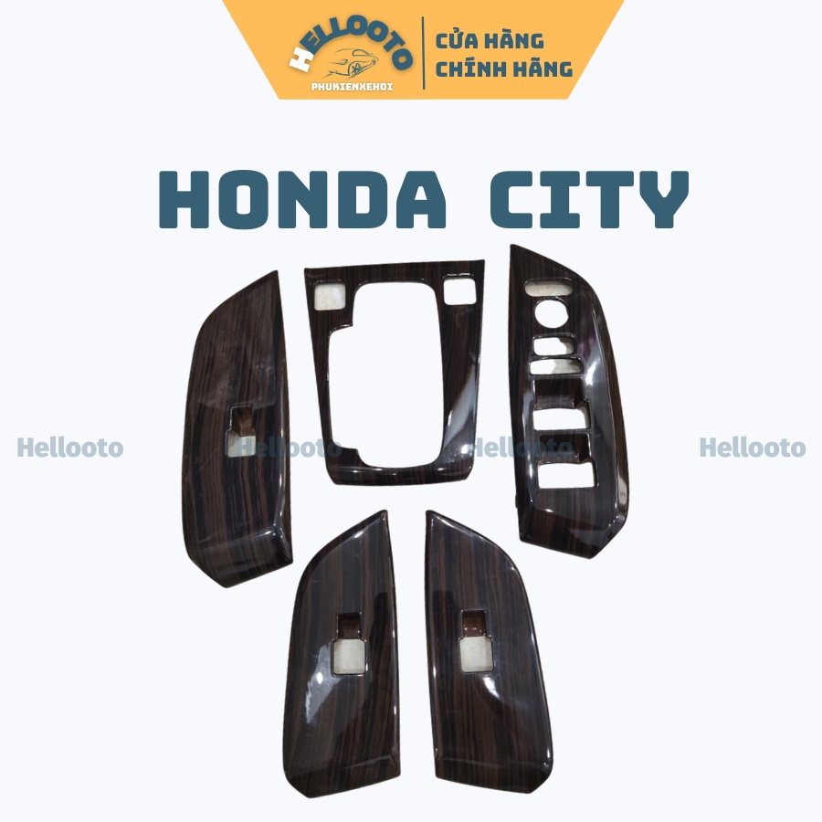 Ốp Nội Thất Xe Honda City 2021 2022 Cao Cấp Chất Liệu Nhựa ABS - 5 chi tiết (Tặng Kèm Keo Tăng Dính)