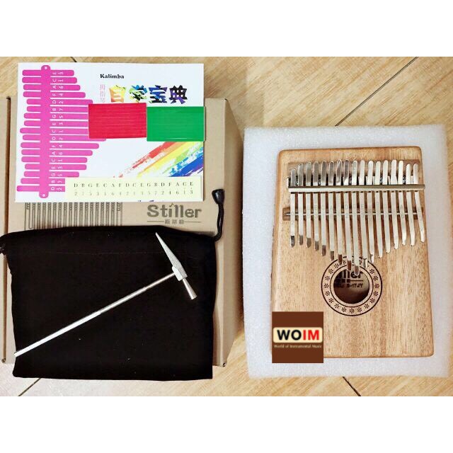 Đàn Kalimba 17 phím gỗ tròn bông Stiller giá tốt, chất lượng đảm bảo - Thumb Piano 17 keys - HÀNG CÓ SẴN