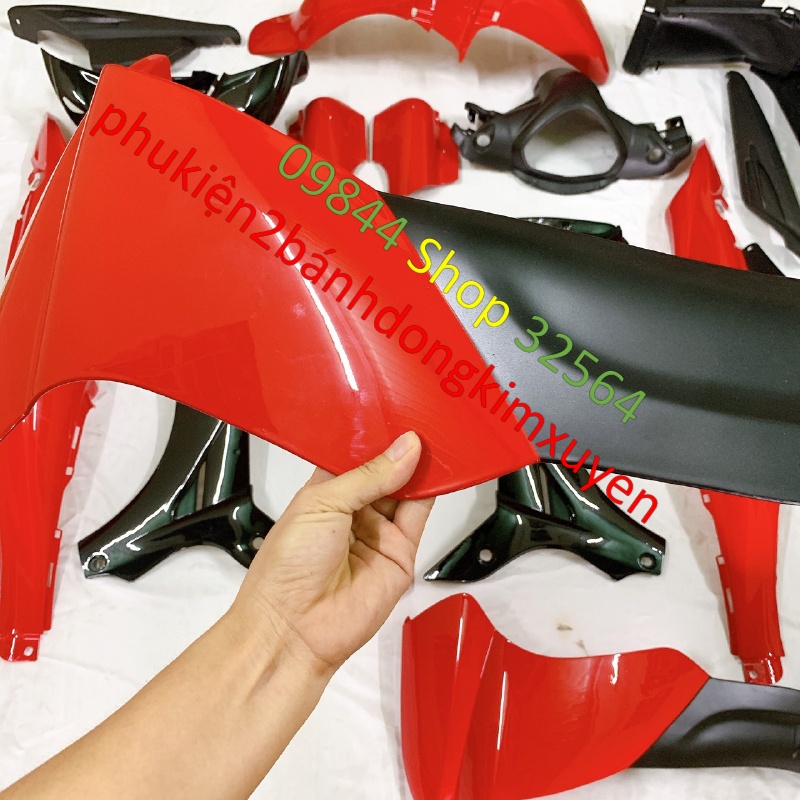 💥Bộ dàn áo xe JUPITER MX MÀU ĐỎ --vỏ nhựa xe JUPITER GRAVITA -nhựa nguyên sinh cao cấp