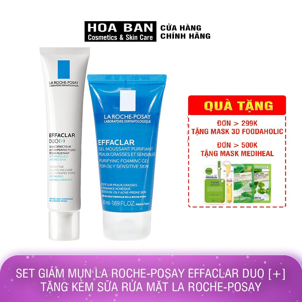 Set Giảm Mụn La Roche-Posay Effaclar Duo [+] Tặng Kèm Sữa Rửa Mặt La Roche-Posay