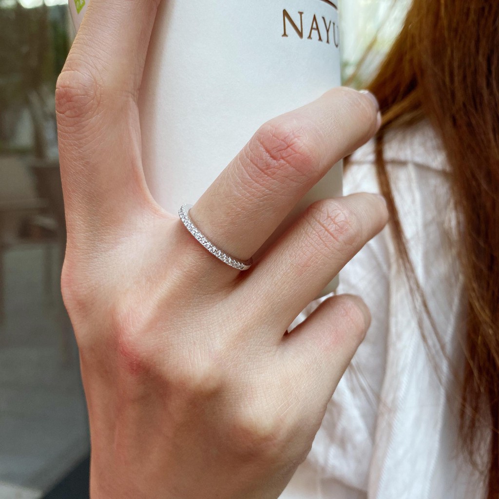Nhẫn bạc 925 nữ đính đá đẹp đơn giản cá tính DUYSON SILVER [NKX2]