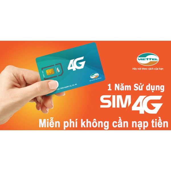 {Đủ Tháng} Sim 4G Viettel D500,D900,12Umax50n Trọn Gói 1 Năm