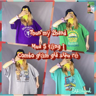 Áo thun mỹ 2hand ❤️mua 5 tặng 1❤️ mẫu ngẫu nhiên được chọn size Bui2hand
