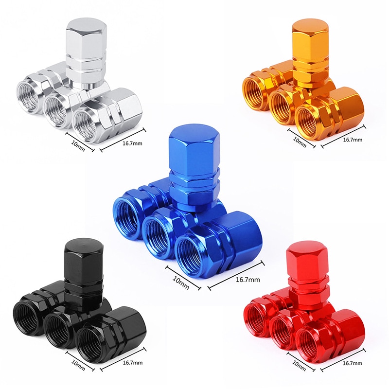 Bộ 4 Nắp Van Bánh Xe Hơi Bằng Nhôm Chống Trộm