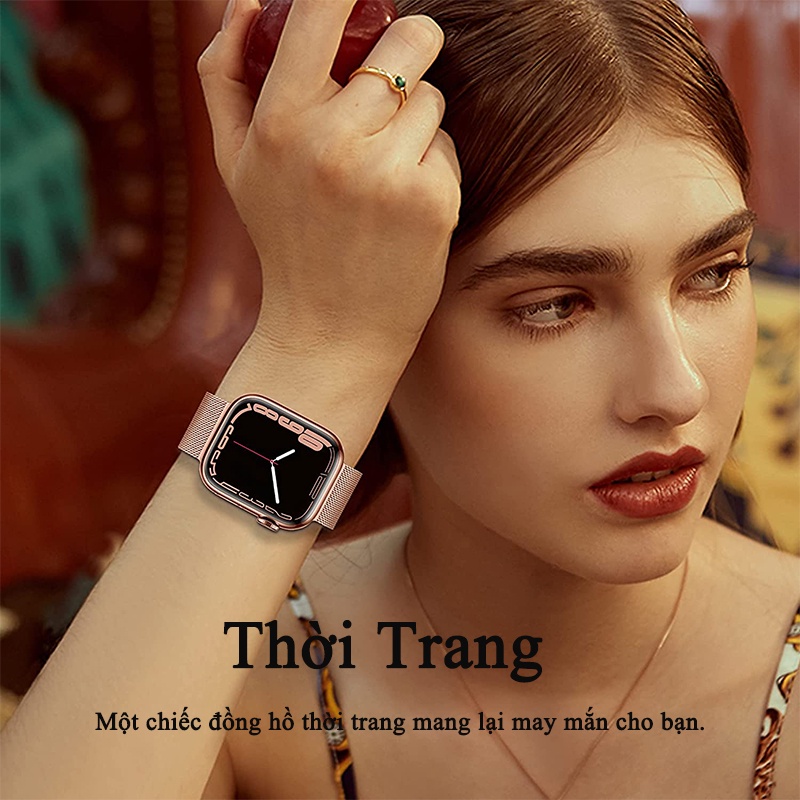 Miimall Dây Đeo Inox cho apple Watch Series 7 8 Ultra 49mm 45mm 41mmm Cho Đồng Hồ Thông Minh cho apple Watch Series 6/5/4/3/2/1/SE 40mm 44mm 38mm 42mm