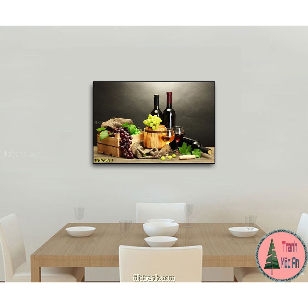 XẢ KHO Tranh treo bếp - Tranh treo tường trang trí phòng bếp cực kỳ ấm cúng 50x70cm