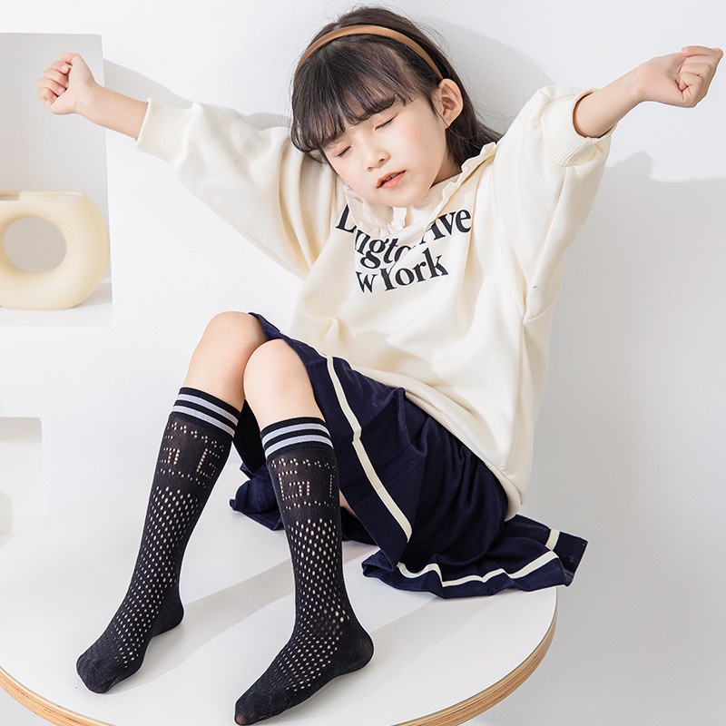 Vớ Lưới Cao Cổ Phối Ren Cho Bé Gái