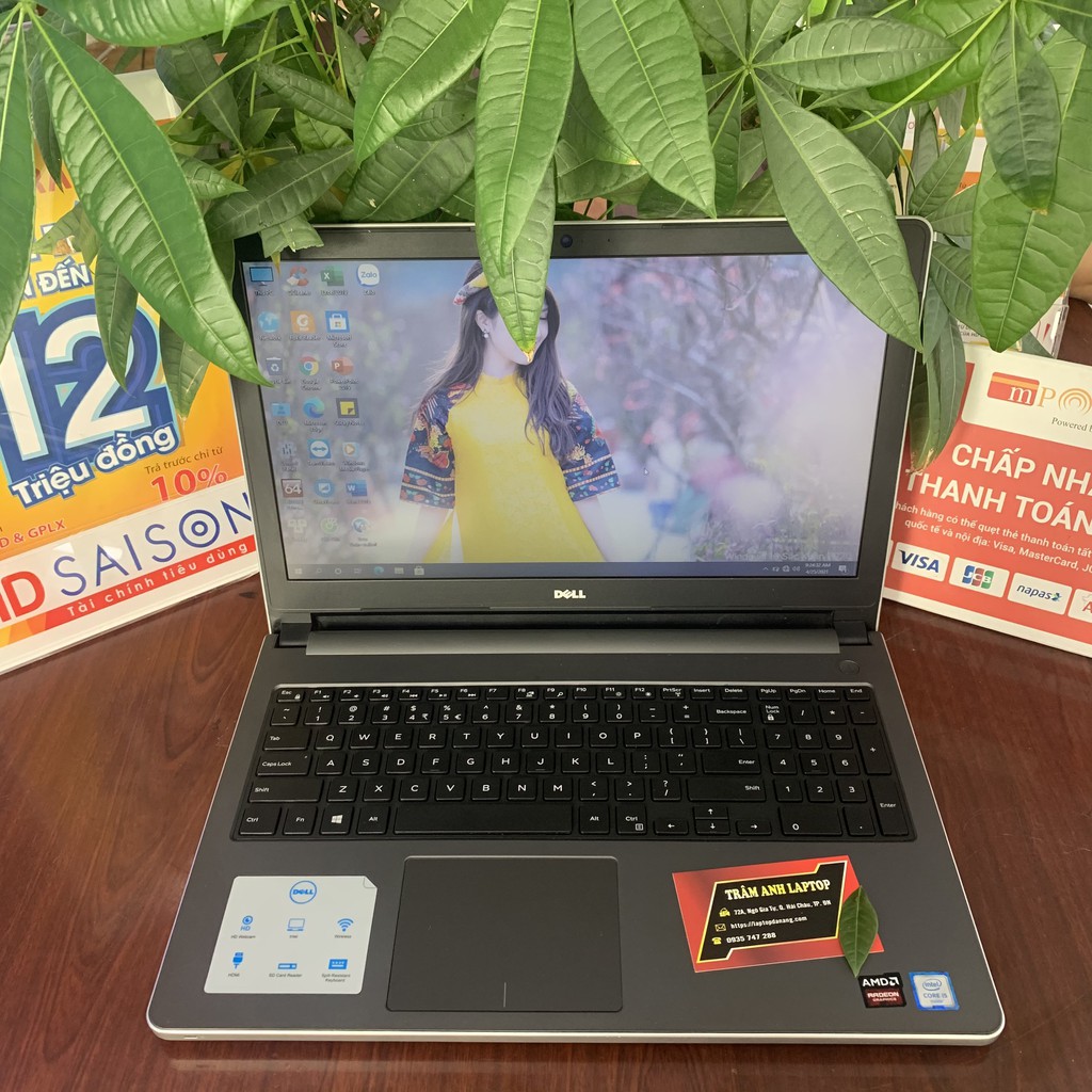 Laptop xách tay cũ Dell 5559 chip i5 thế hệ 6 AMD R5 M335
