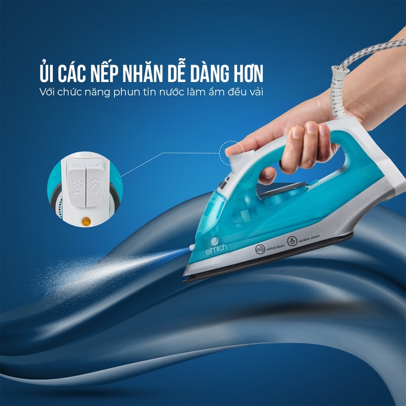 Bàn ủi hơi nước 1200W Elmich SIE-3436 - Hàng chính hãng - Bảo hành 24 tháng