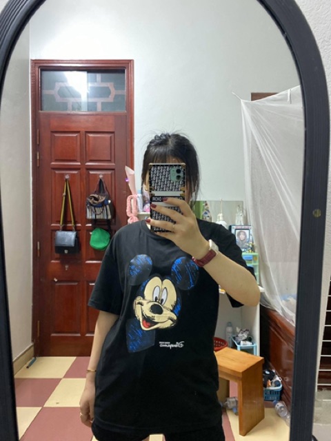 Áo Phông Ngắn Tay Unisex Mickey Nam Nữ