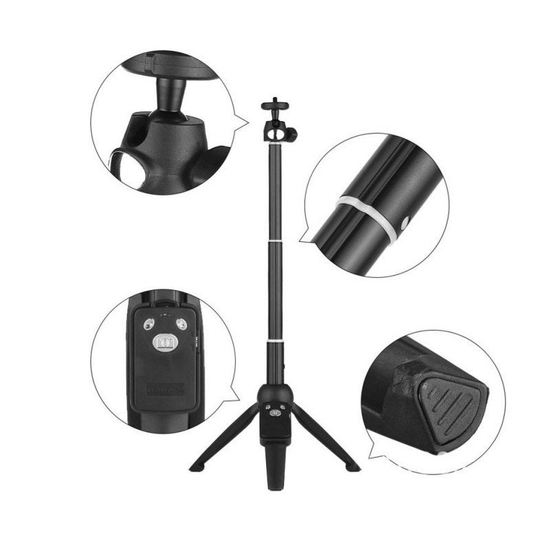 Gậy Tự Sướng Kiêm Chân Tripod Yunteng YT-9928, Kèm Remote Bluetooth