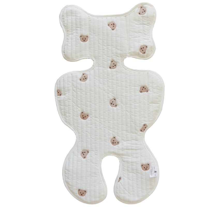 Tấm thảm lót xe chất cotton họa tiết hình thêu thông thoáng cho bé HolaKids Decor