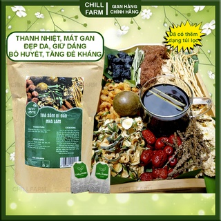 10 set trà sâm bí đao, quả la hán thanh nhiệt mát gan nhà làm, trà sâm bí đao sạch chill farm nấu 2-4l 1 lần