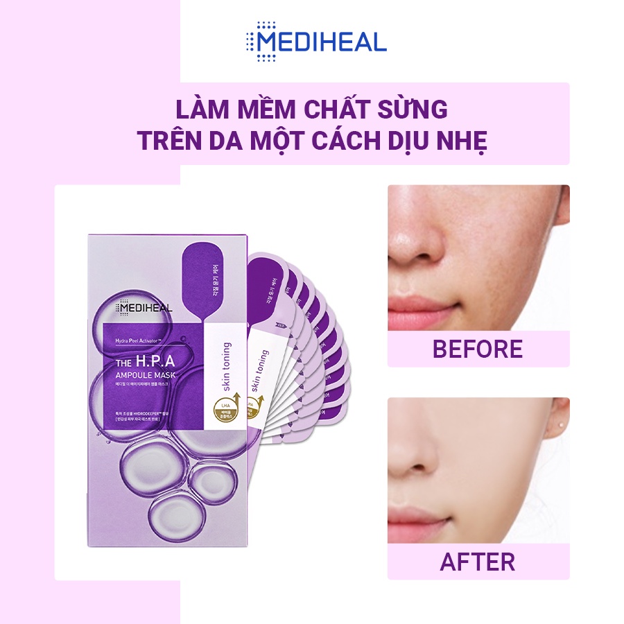 Mặt Nạ Tẩy Tế Bào Chết Sáng Mịn Da MEDIHEAL THE H.P.A Glowing Ampoule Mask 25ml