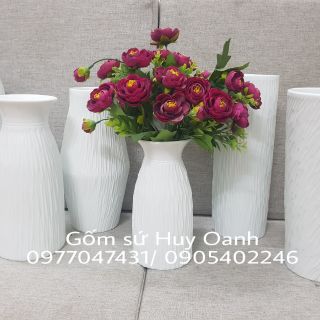 Lọ hoa trắng Bát Tràng