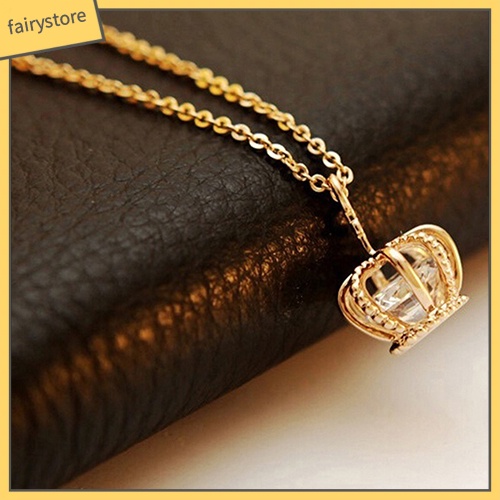 Dây Chuyền Mặt Hình Vương Miện Đính Đá Lấp Lánh