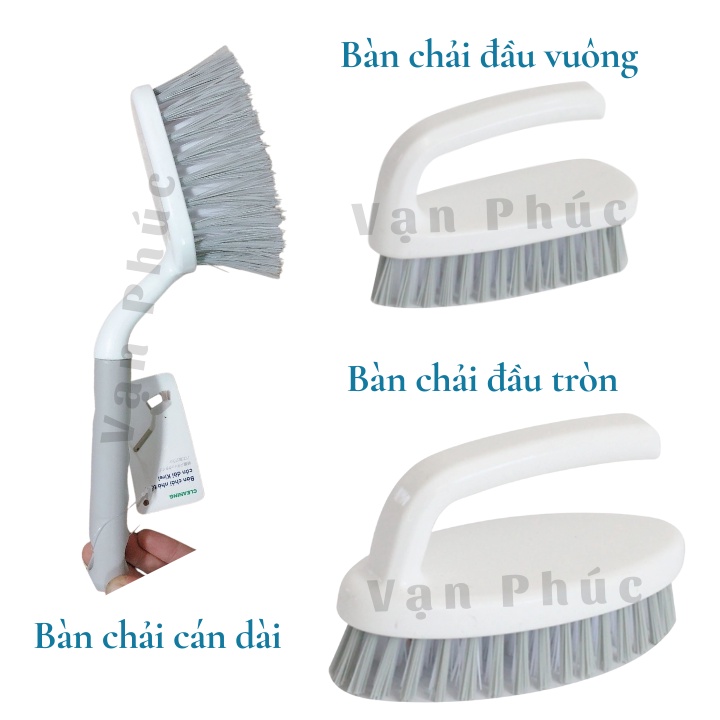 Bàn chải cọ rửa nhà tắm, chổi chà sàn cải tiến Inochi Kirei Nhật Bản có tay cầm, bàn chải giặt đồ, nhà vệ sinh
